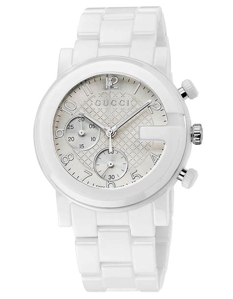 gucci ladies white ceramic marine watch|Gucci ladies watches vintage.